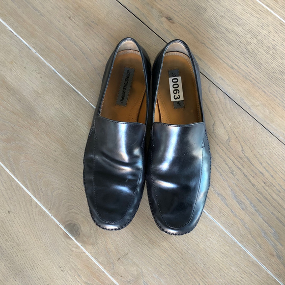 *J&M 10M Black Leather Slip On Loafers Shoes main image 8
